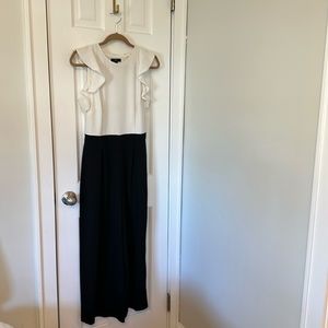 JCrew White & black color blocked jumpsuit. Size 4